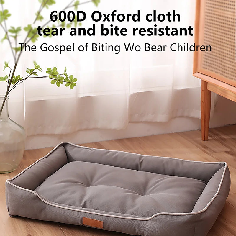 Waterproof Dog Bed 600D Oxford Pet Dogs Beds for All Seasons Thickened PP Cotton Filling Bite-resistant Pet Mat Dog Accessories