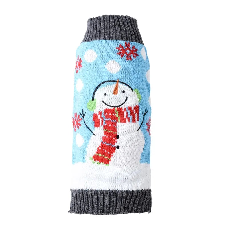 Christmas Warm Clothes for Dogs Small Medium Large Dog Winter Sweater Pet Clothing Knitted Coat Cartoon Striped Big Dog Clothes