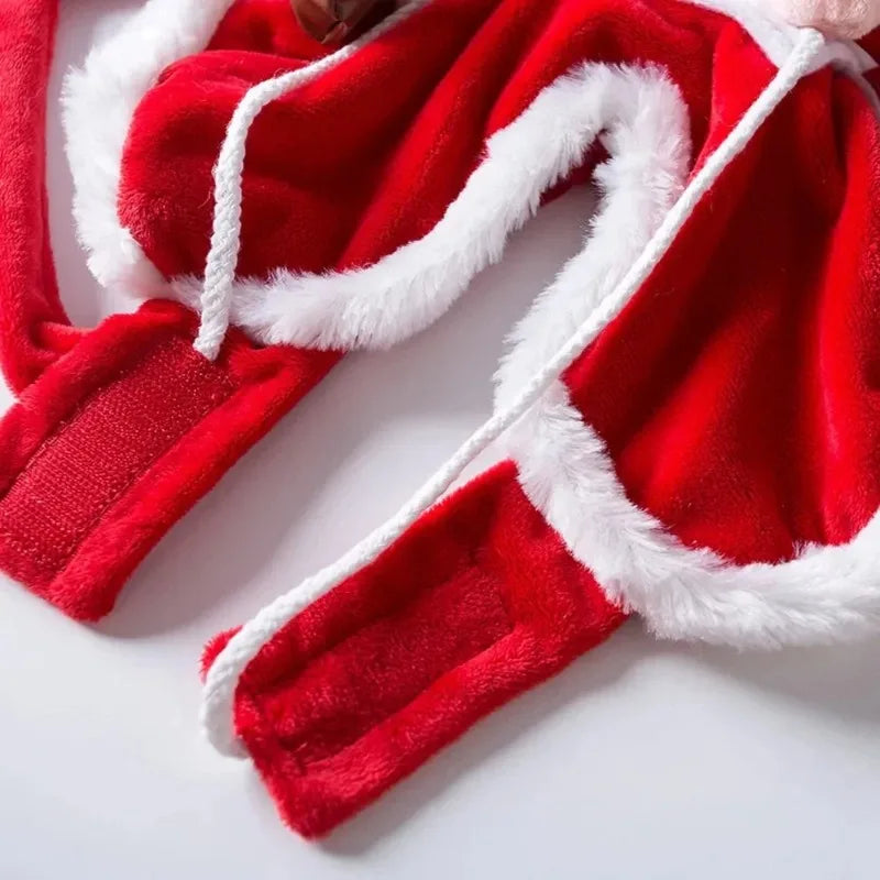 Christmas Dog Costume Funny Christmas Santa Claus Riding on Dog Pet Cat Holiday Outfit Clothes Dressing up for Halloween Xmas