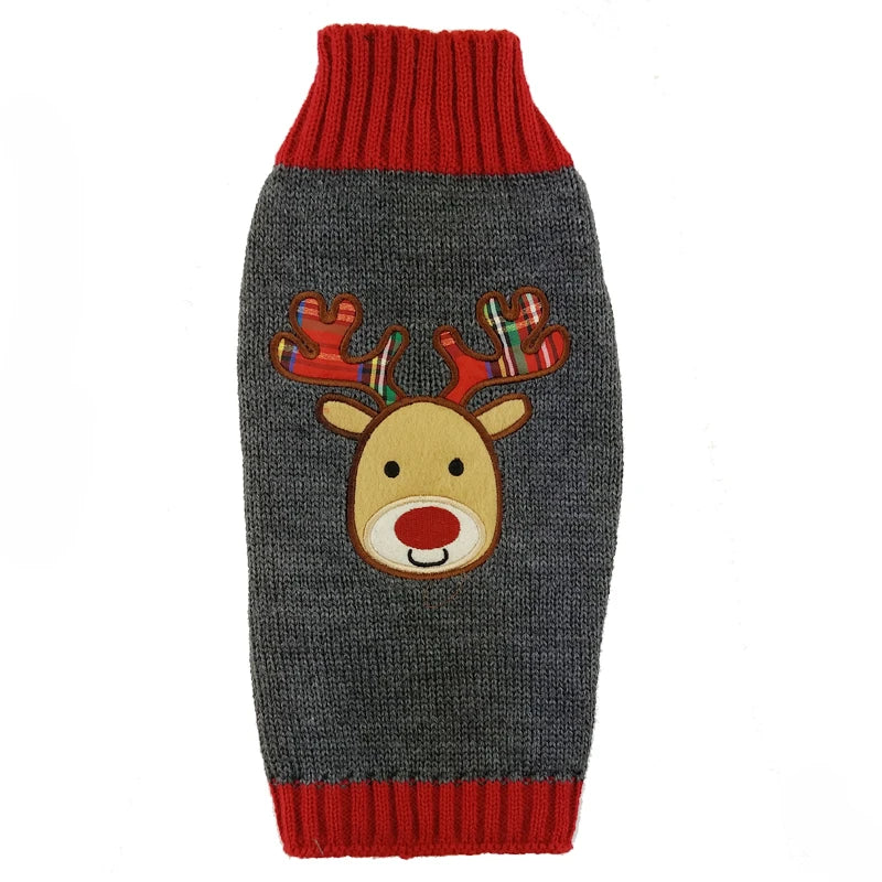 Christmas Warm Clothes for Dogs Small Medium Large Dog Winter Sweater Pet Clothing Knitted Coat Cartoon Striped Big Dog Clothes